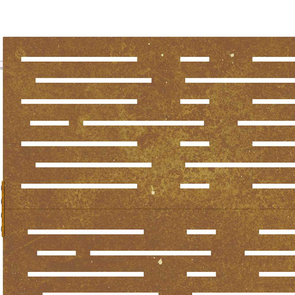 Cancello da Giardino 105x80m in Acciaio Corten Design Quadrato