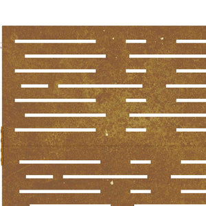 Cancello da Giardino 105x80m in Acciaio Corten Design Quadrato