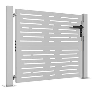 vidaXL Cancello da Giardino 105x105 cm Acciaio Corten Design Quadrato