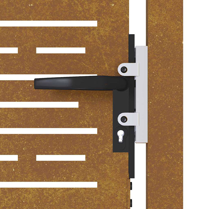 vidaXL Cancello da Giardino 105x105 cm Acciaio Corten Design Quadrato