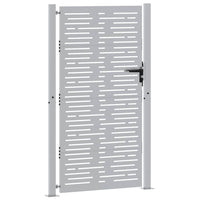 Cancello da Giardino 105x205 cm Acciaio Corten Design Quadrato 153255