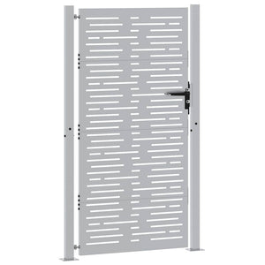 Cancello da Giardino 105x205 cm Acciaio Corten Design Quadrato 153255