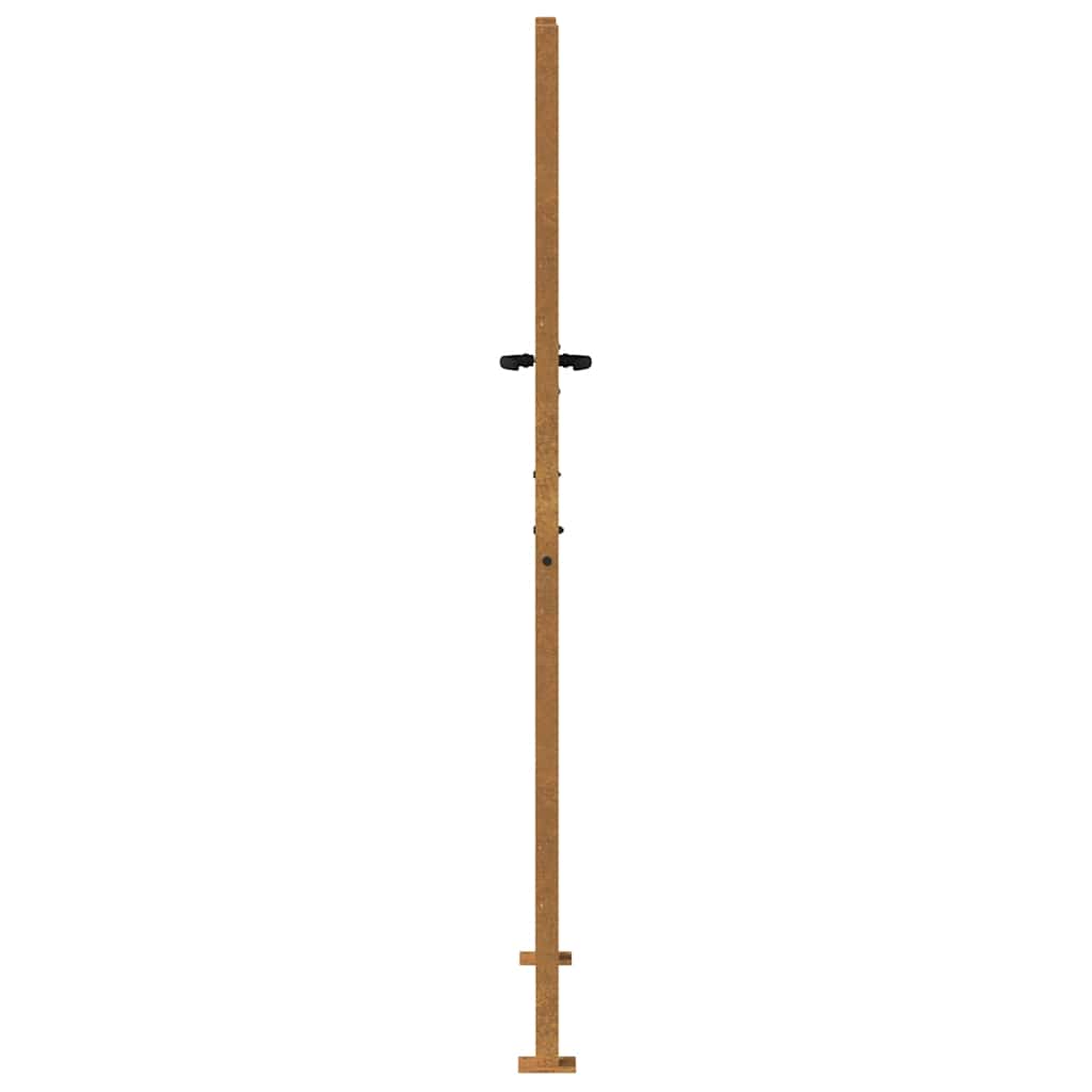 Cancello da Giardino 105x205 cm Acciaio Corten Design Quadrato 153255