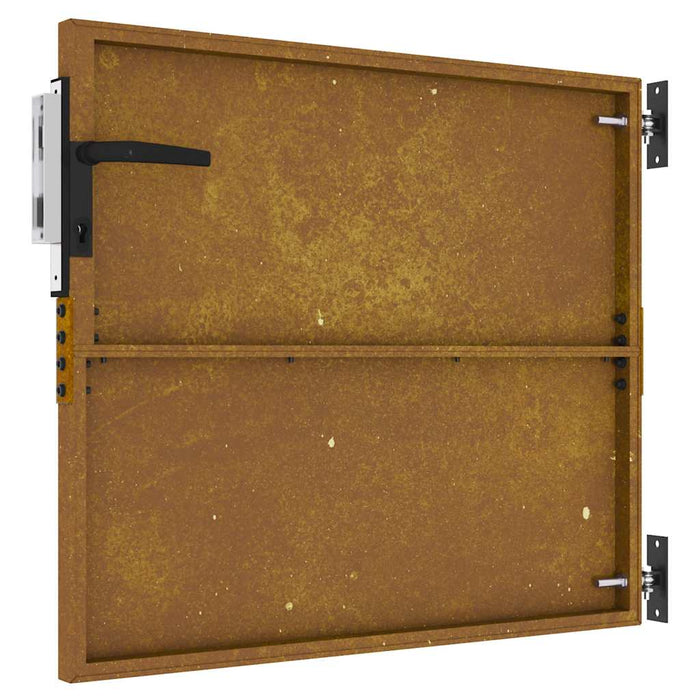 Cancello da Giardino 85x75 cm in Acciaio Corten 153256