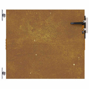 Cancello da Giardino 85x100 cm in Acciaio Corten 153257