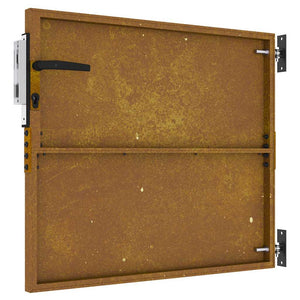 Cancello da Giardino 85x100 cm in Acciaio Corten 153257