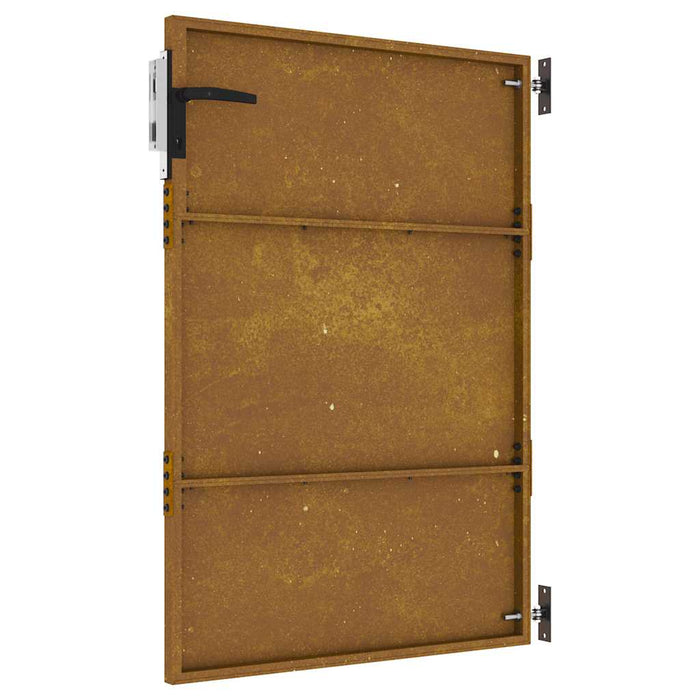 Cancello da giardino-Porta da giardino 85x125 cm in Acciaio Corten