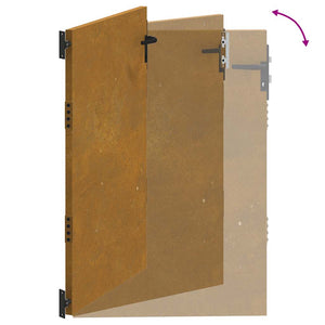 Cancello da giardino-Porta da giardino 85x125 cm in Acciaio Corten