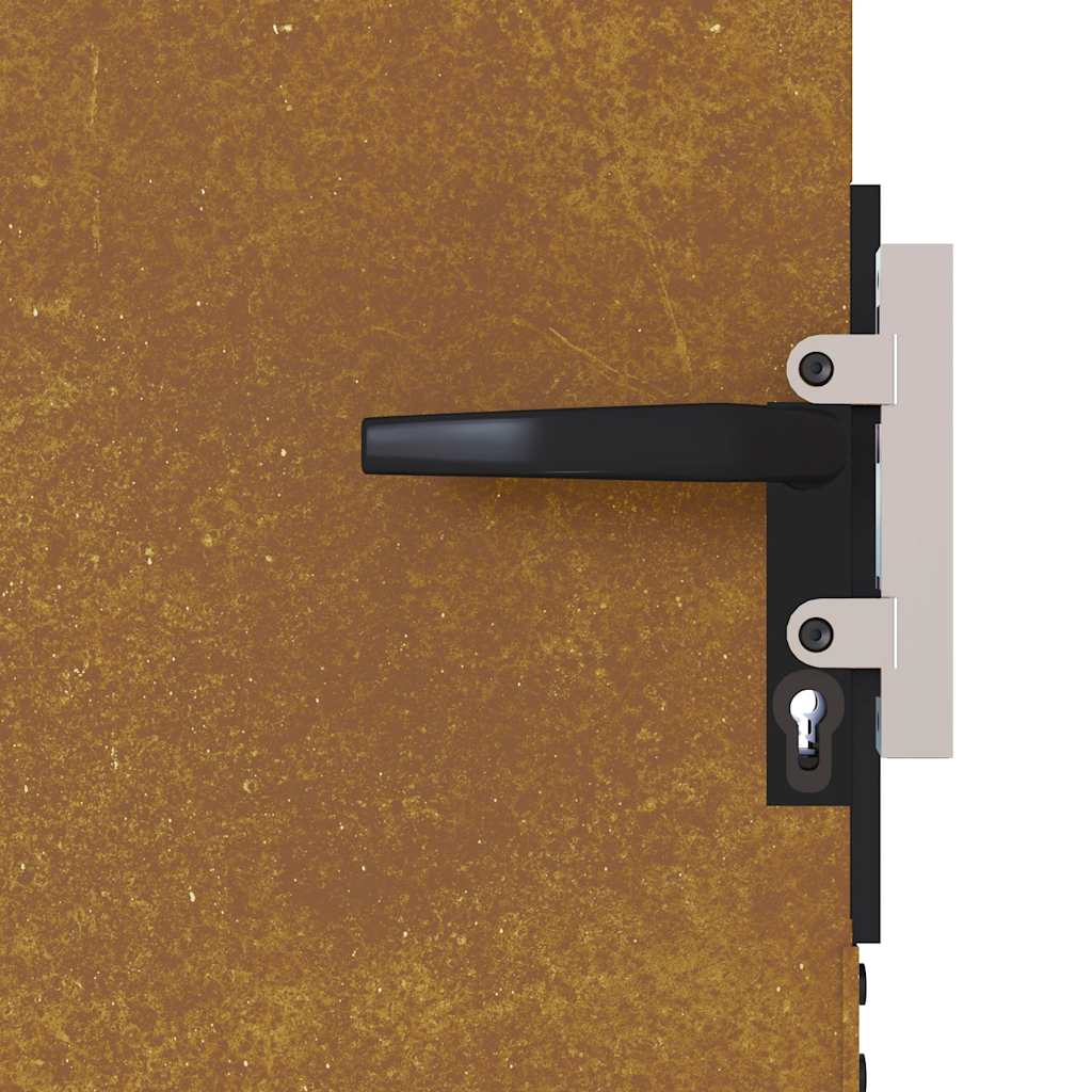 Cancello da Giardino 85x125 cm in Acciaio Corten 153258