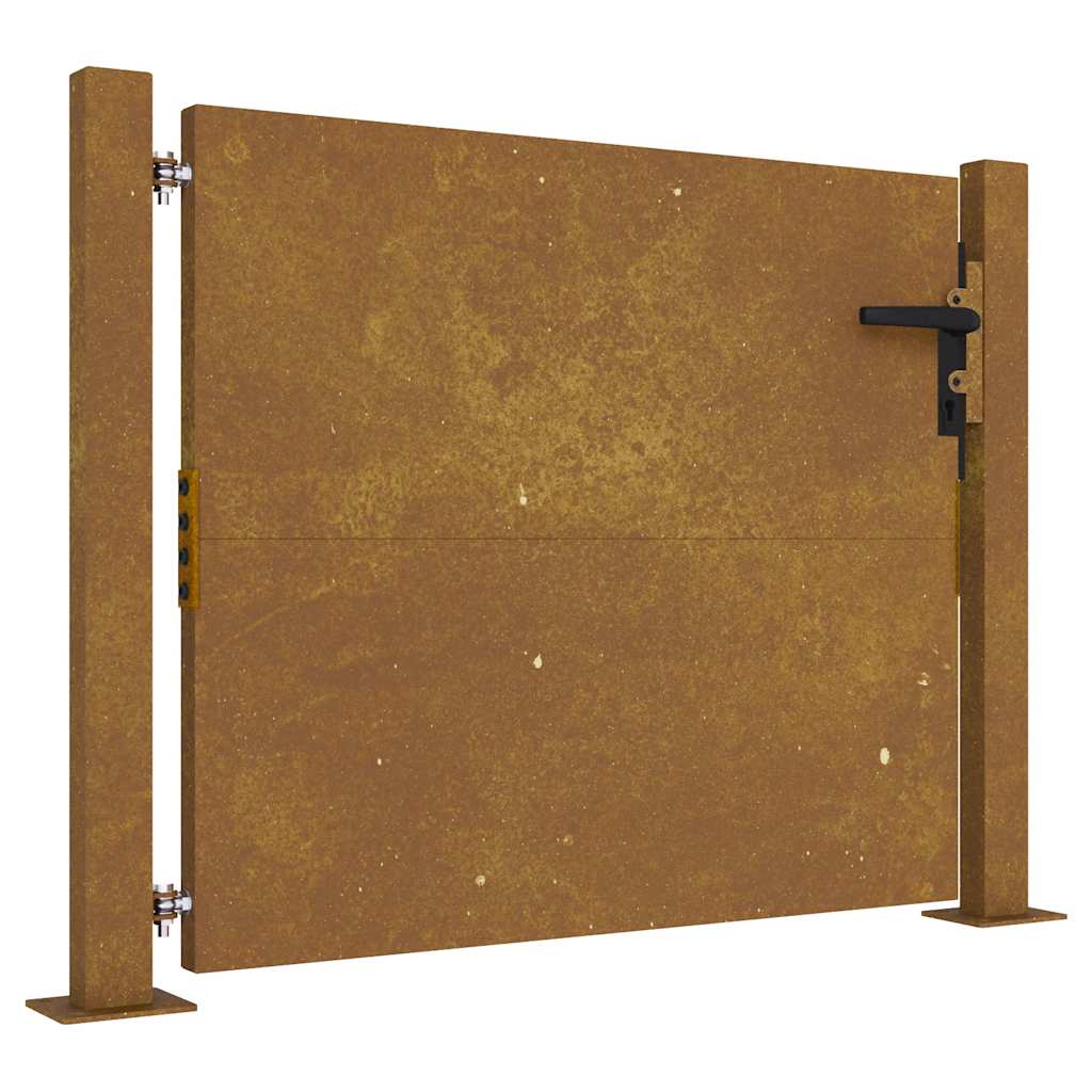 Cancello da giardino 100x75 cm in acciaio Corten 153262