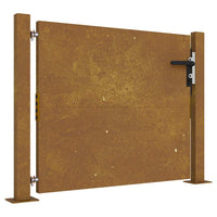 Cancello da Giardino 105x80 cm in Acciaio Corten 153262