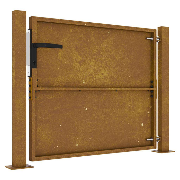 Cancello da Giardino 105x80 cm in Acciaio Corten 153262