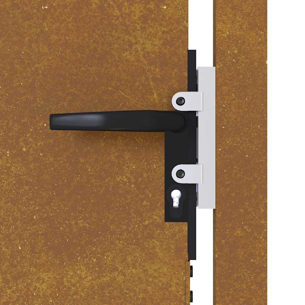 Cancello da Giardino 105x80 cm in Acciaio Corten 153262