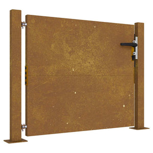 Cancello da Giardino 105x105 cm in Acciaio Corten 153263