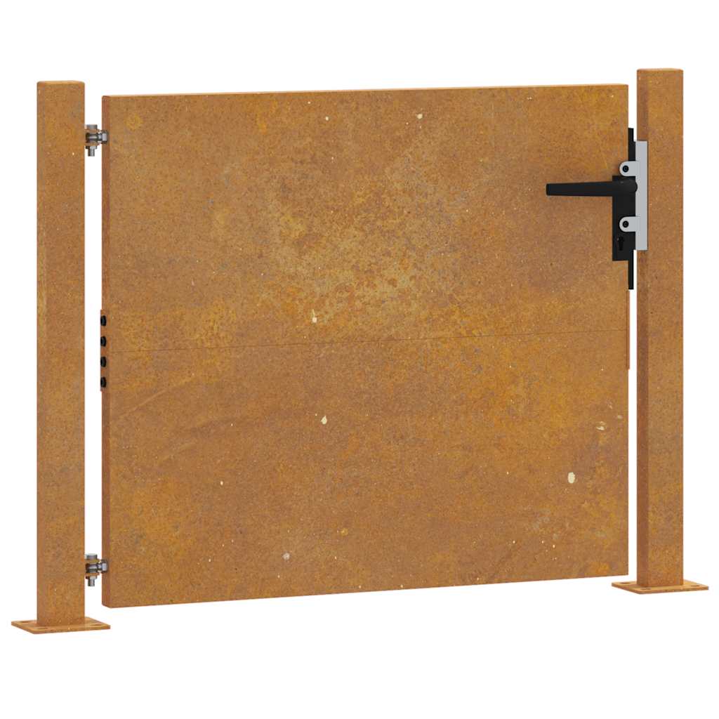 Cancello da Giardino 105x105 cm in Acciaio Corten