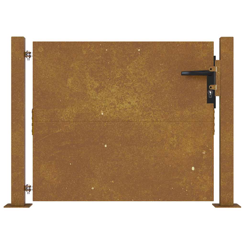 Cancello da giardino 100x100 cm in acciaio Corten 153263