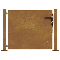Cancello da Giardino 105x105 cm in Acciaio Corten 153263