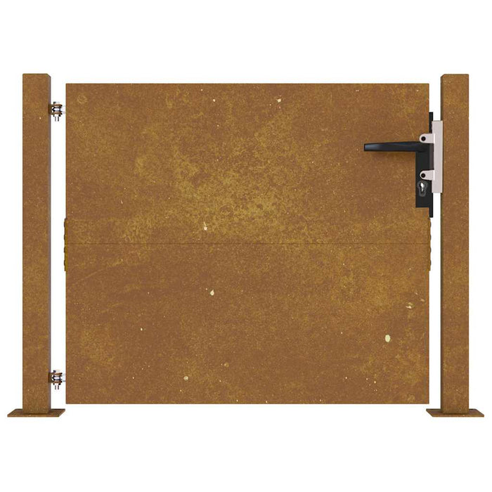 Cancello da Giardino 105x105 cm in Acciaio Corten 153263