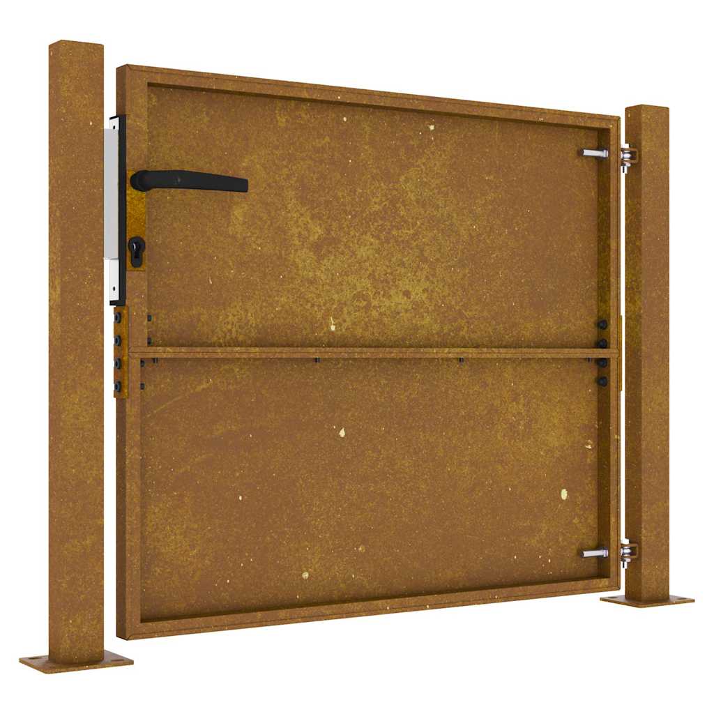 Cancello da Giardino 105x105 cm in Acciaio Corten