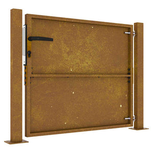 Cancello da Giardino 105x105 cm in Acciaio Corten