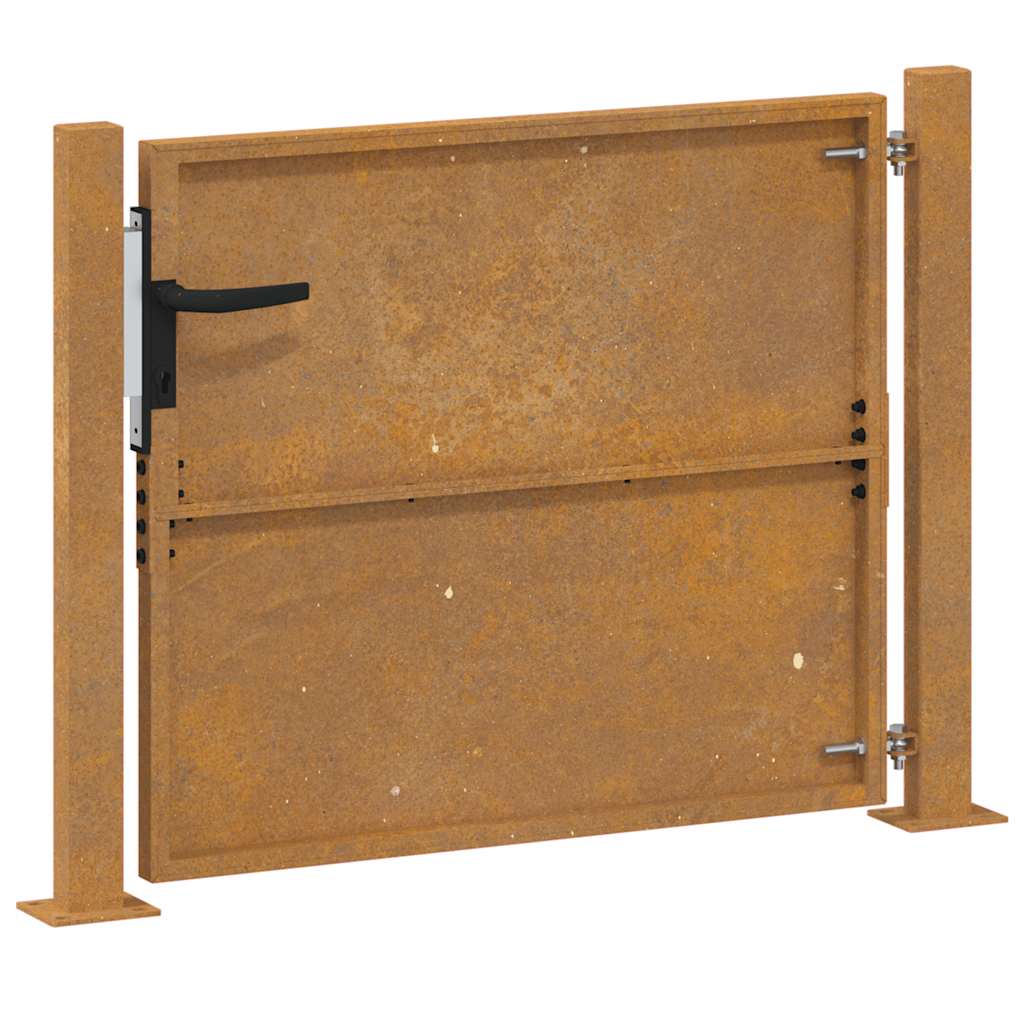 Cancello da Giardino 105x105 cm in Acciaio Corten