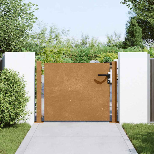 Cancello da Giardino 105x105 cm in Acciaio Corten