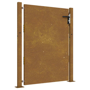 Cancello da Giardino 105x130 cm in Acciaio Corten 153264
