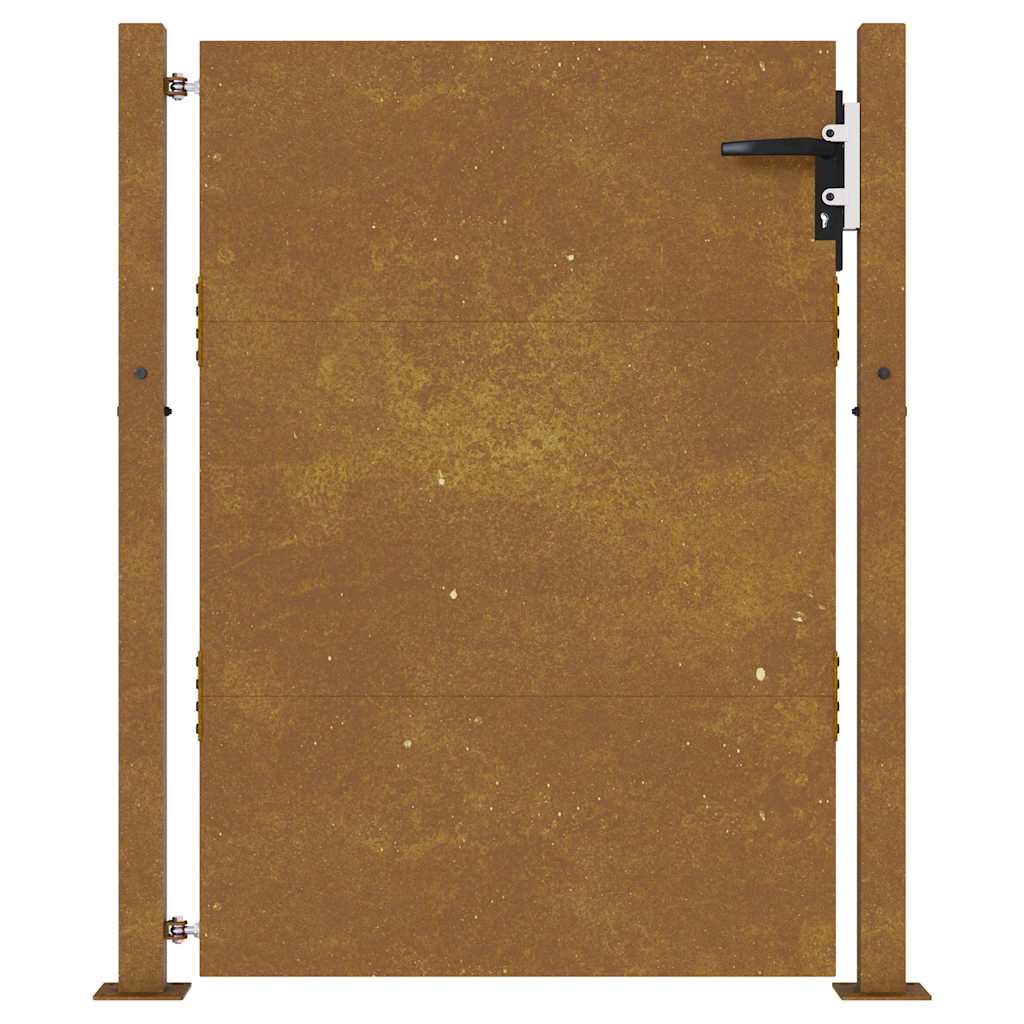 Cancello da Giardino 105x130 cm in Acciaio Corten 153264
