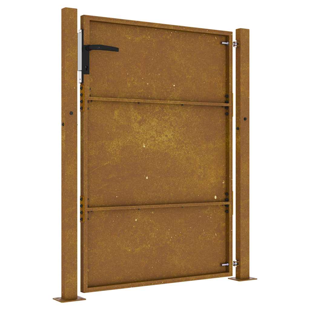 Cancello da Giardino 105x130 cm in Acciaio Corten 153264