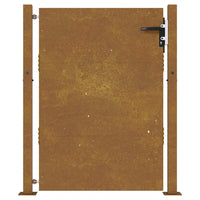 Cancello da Giardino 105x155 cm in Acciaio Corten 153265