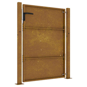 Cancello da Giardino 105x155 cm in Acciaio Corten 153265