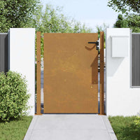 Cancello da Giardino 105x155 cm in Acciaio Corten 153265
