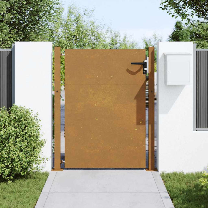Cancello da Giardino 105x155 cm in Acciaio Corten 153265