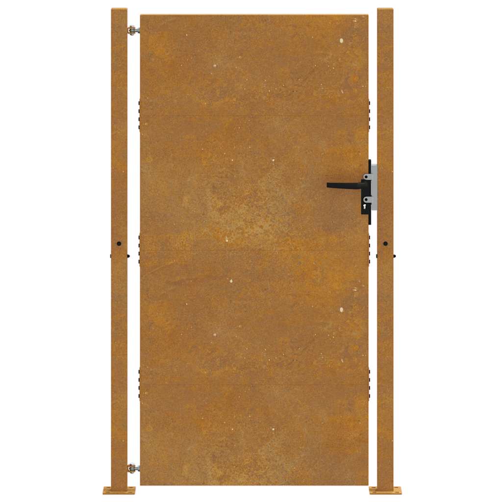 Cancello da Giardino 105x180 cm in Acciaio Corten 153266
