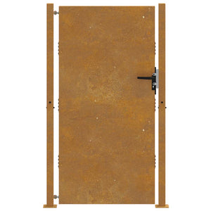 Cancello da Giardino 105x180 cm in Acciaio Corten 153266