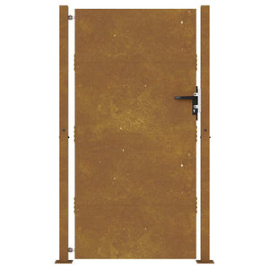 Cancello da Giardino 105x180 cm in Acciaio Corten 153266