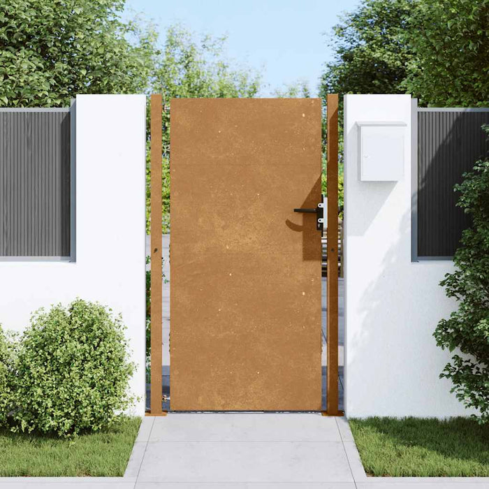 Cancello da Giardino 105x180 cm in Acciaio Corten 153266
