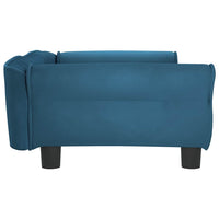 Cuccia per cani comodo divano 95 x 55 x 30 cm velluto Blu 02_0043019