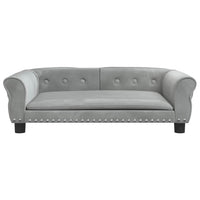 Cuccia per cani comoda poltrona letto 95 x 55 x 30 cm velluto grigio 02_0043128