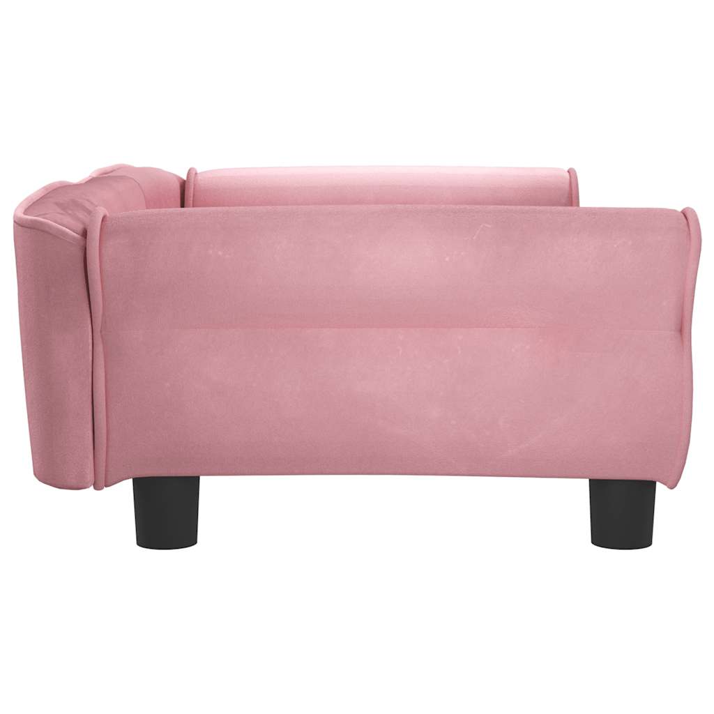 Cuccia per cani comodo divano 95 x 55 x 30 cm velluto Rosa 02_0043023