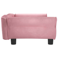 Cuccia per cani comodo divano 95 x 55 x 30 cm velluto Rosa 02_0043023