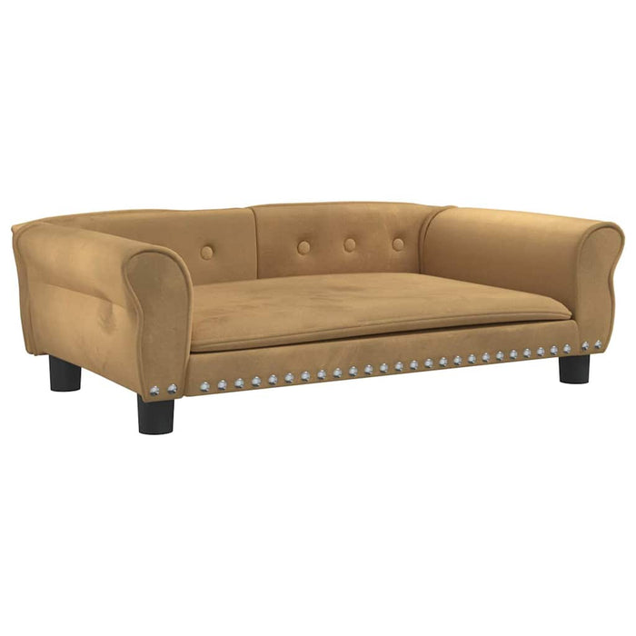 Lettino per Cani Marrone 95x55x30 cm in Velluto 171815