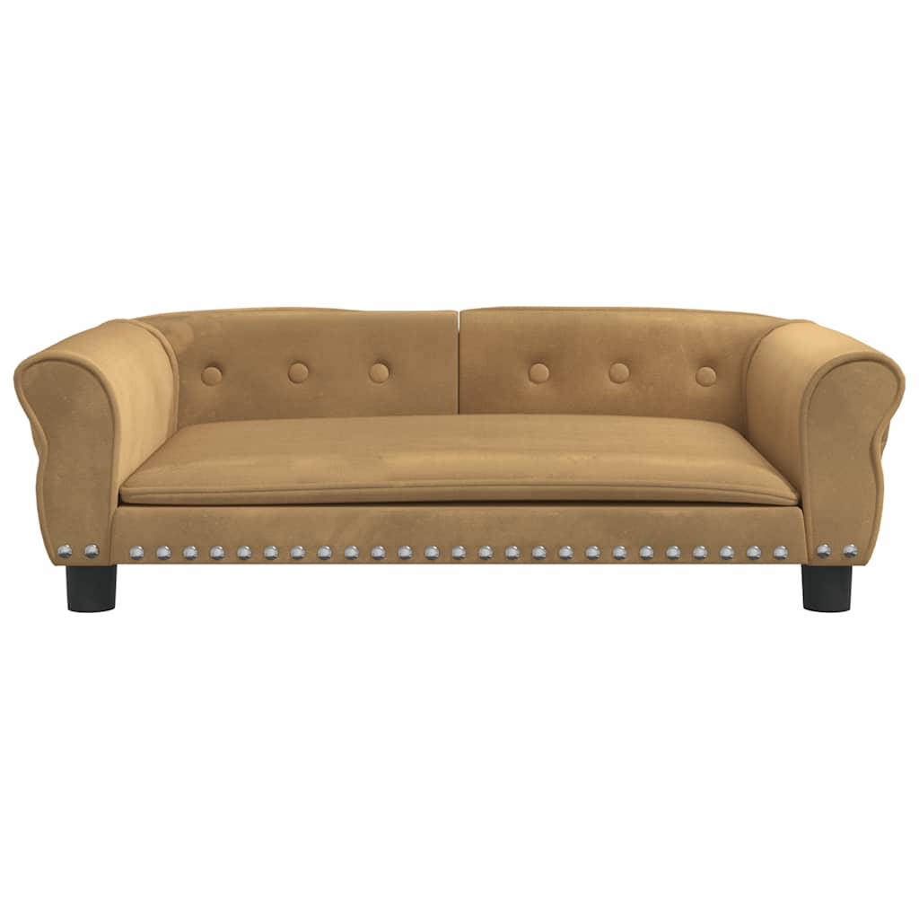 Lettino per Cani Marrone 95x55x30 cm in Velluto 171815