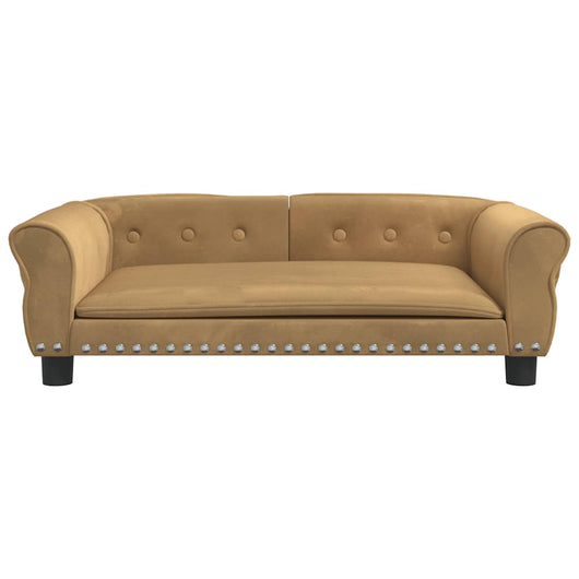 Cuccia per cani comodo divano 95 x 55 x 30 cm velluto marrone 02_0043021