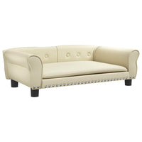 vidaXL Lettino per Cani Crema 95x55x30 cm in Similpelle