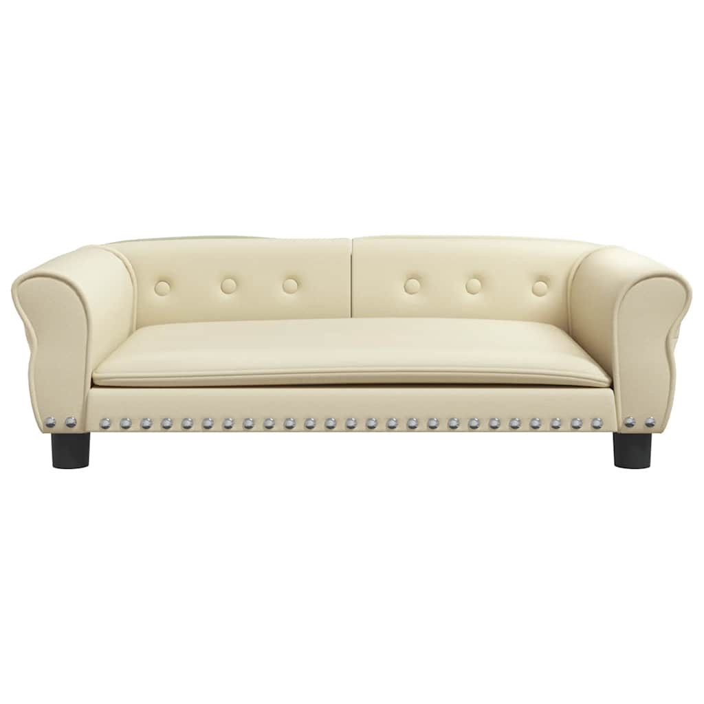 Cuccia per cani comodo divano 95 x 55 x 30 cm similpelle crema 02_0043011