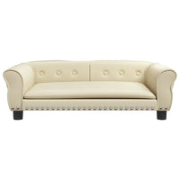 Cuccia per cani comodo divano 95 x 55 x 30 cm similpelle crema 02_0043011