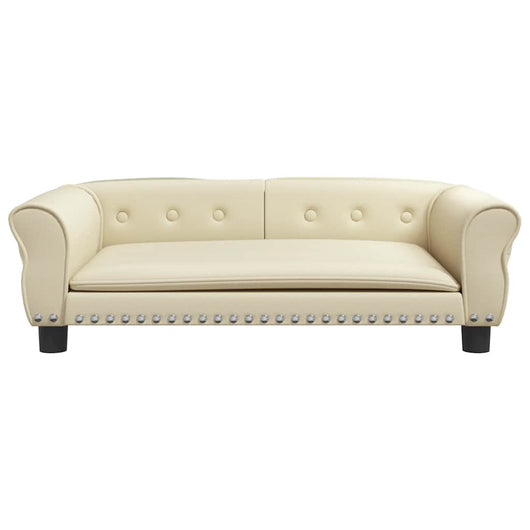 Cuccia per cani comodo divano 95 x 55 x 30 cm similpelle crema 02_0043011