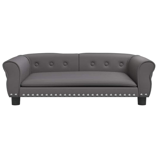 Cuccia per cani comodo divano 95 x 55 x 30 cm similpelle grigia 02_0043012