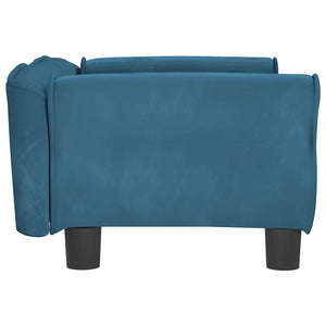 Cuccia per cani comodo divano 70 x 45 x 30 cm velluto Blu 02_0042856